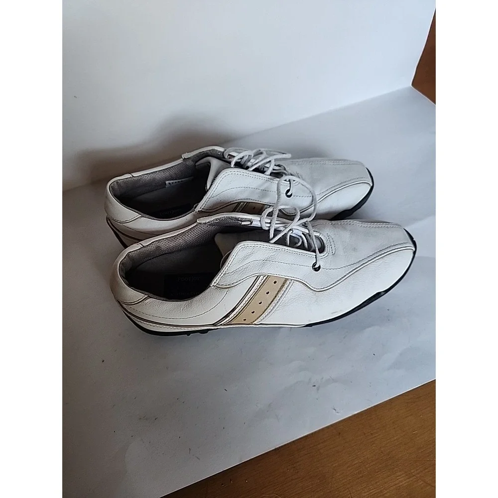 Footjoy FJ LoPro Womens Golf‎ Shoes Size 9 M White Brown Model 97153